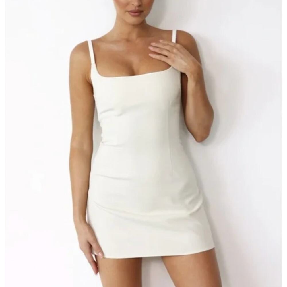 Charcoal Alistair Mini Dress in White sz 10
